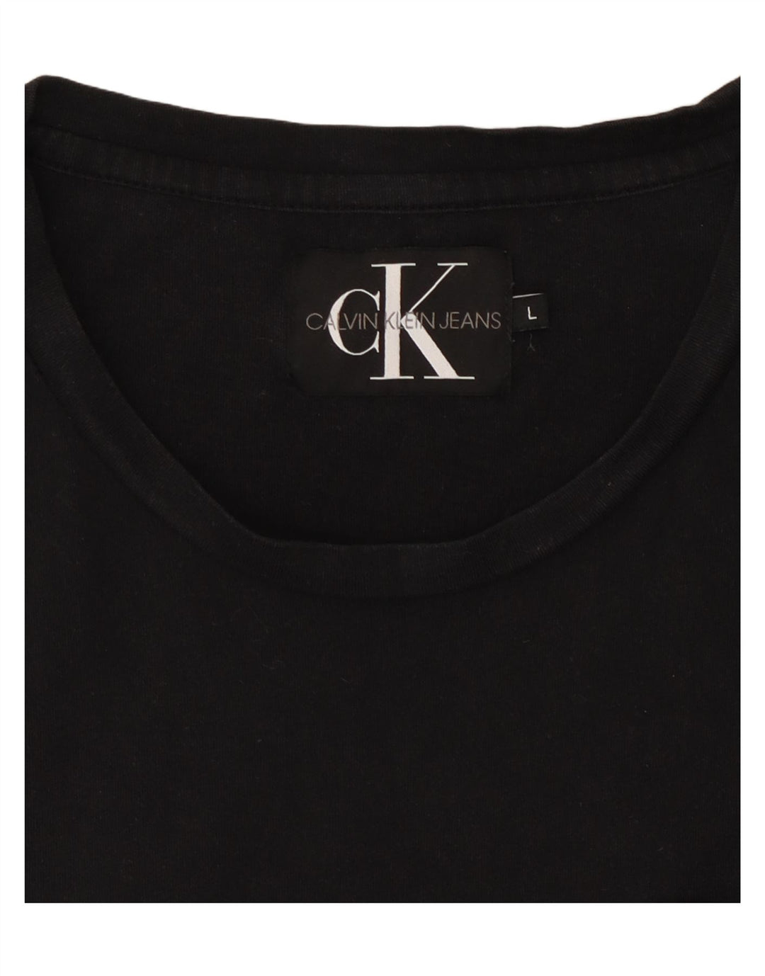 CALVIN KLEIN JEANS Camiseta para hombre Top Grande Negro