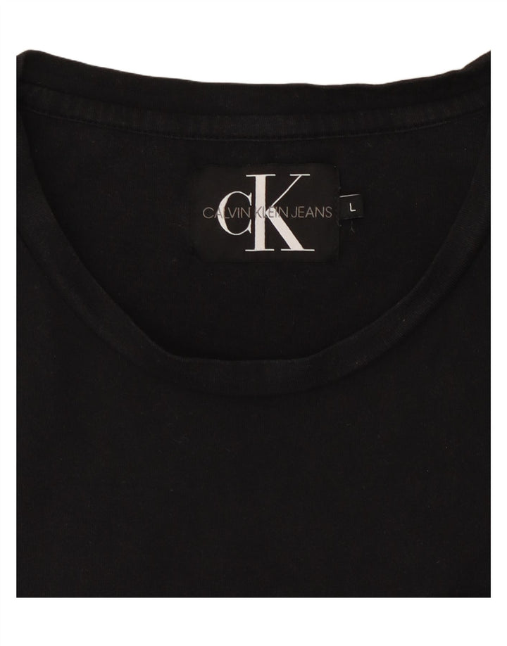 CALVIN KLEIN JEANS Camiseta para hombre Top Grande Negro