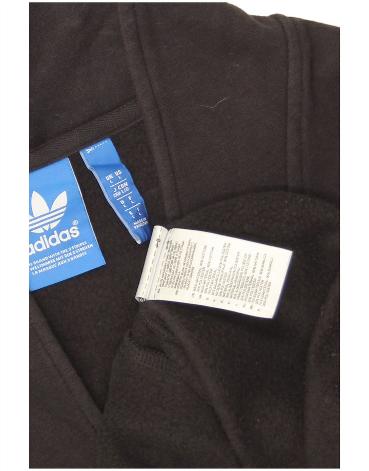 Adidas - Chaqueta de chándal para hombre, talla grande, algodón negro