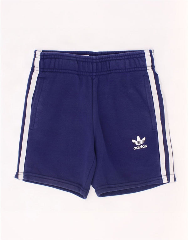 Adidas Pantalones cortos deportivos para niño 4-5 años Azul marino Algodón