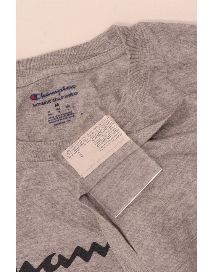 Champion Camiseta Gráfica Para Hombre Top Algodón Gris Medio