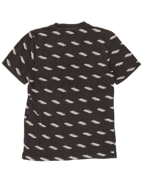 Adidas Camiseta gráfica para mujer Top UK 10 Small Black Cotton