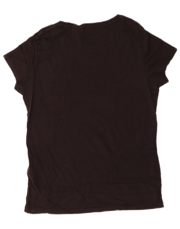 Levi's Camiseta gráfica para mujer Top UK 12 Medium Black Cotton