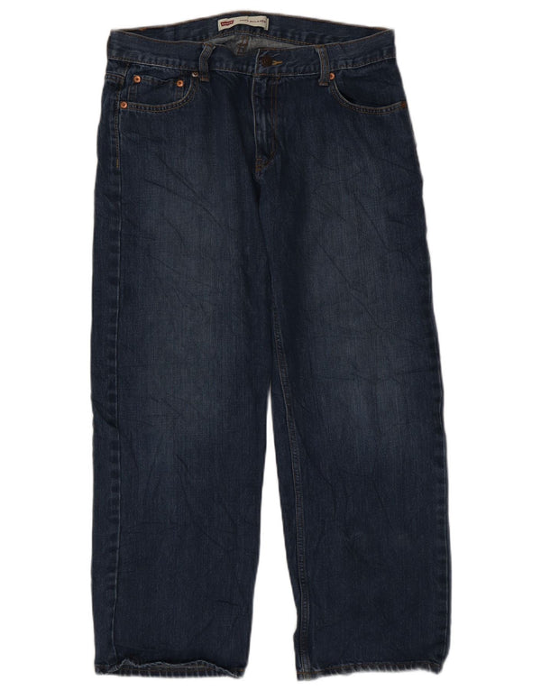 Levi's Vaqueros rectos de ajuste relajado 550 para niñas 13-14 años W33 L28 Azul marino