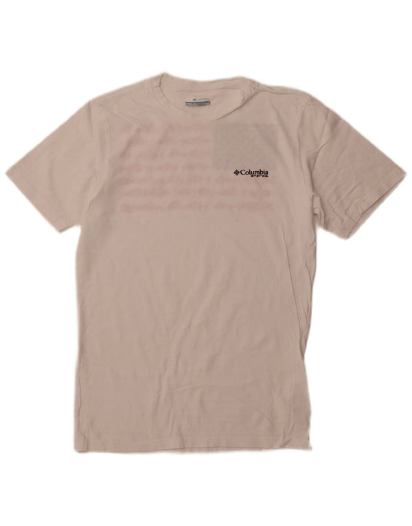 COLUMBIA Camiseta gráfica para hombre Top Small White Cotton USA