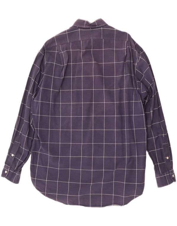 Camisa Polo Ralph Lauren para hombre grande de algodón a cuadros azul marino
