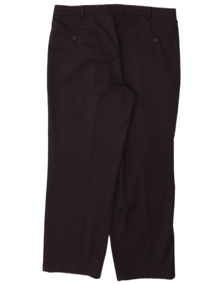 DOCKERS Pantalón chino con pinzas y ajuste relajado para hombre W36 L30 Algodón azul marino