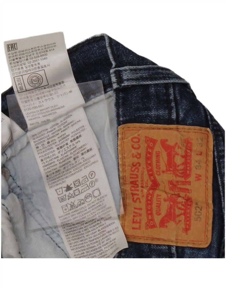 LEVI'S Vaqueros cónicos 502 para hombre W34 L32 Algodón azul