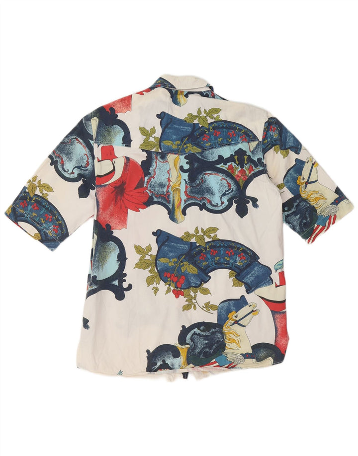 Otto Kern Mujer Reino Unido 42 Algodón floral blanco mediano