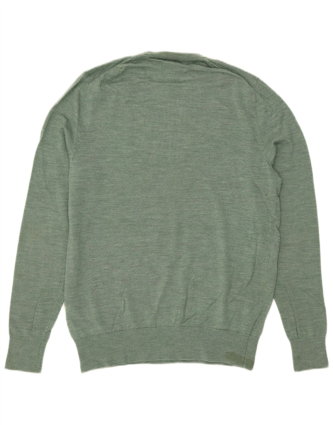 John Lewis Jersey de cuello redondo para hombre de lana merino verde medio