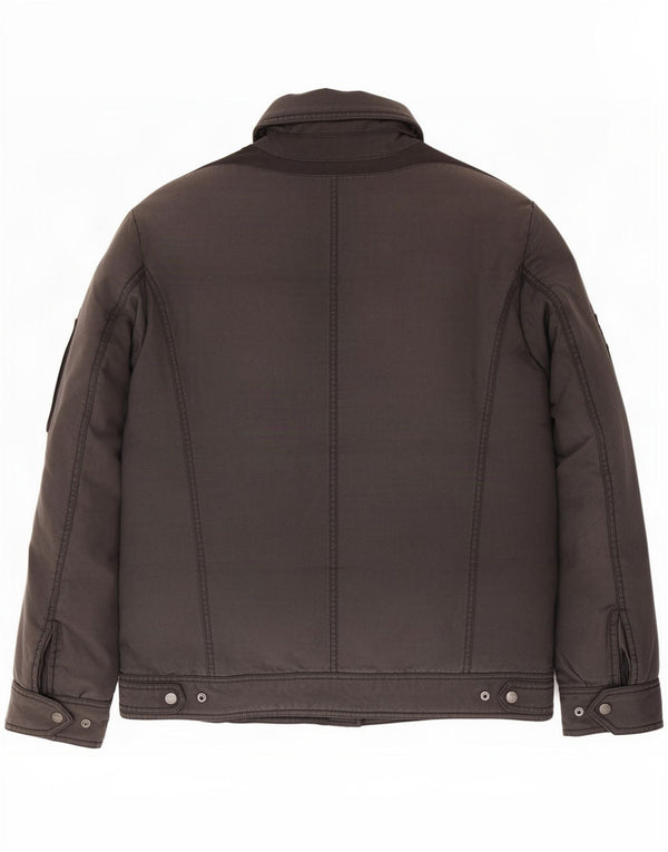 Geox Mujer Respira Chaqueta Acolchada UK 46 Grande Gris Poliamida