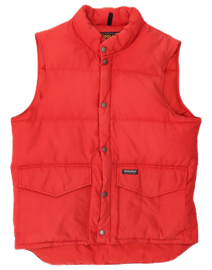 WOOLRICH Chaleco acolchado para hombre UK 38 Medium Red