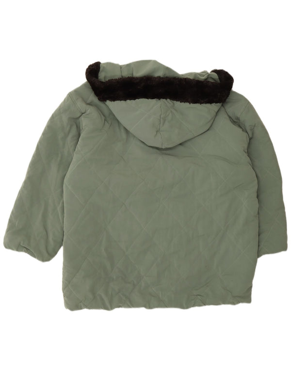 Lotto Abrigo acolchado con capucha para mujer UK 20 2XL Verde