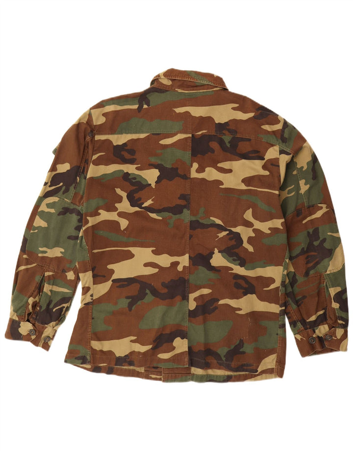 VINTAGE Chaqueta militar para hombre IT 56 3XL Algodón de camuflaje caqui