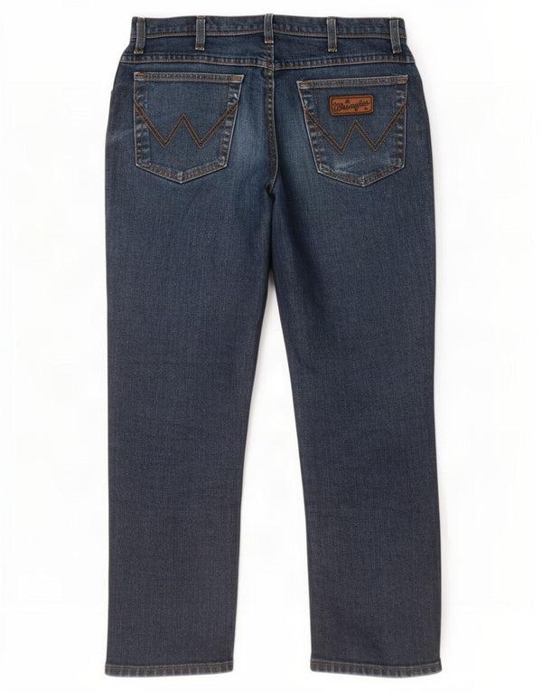 Wrangler Vaqueros rectos elásticos Texas para hombre W34 L30 Algodón azul
