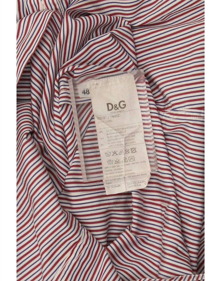 Dolce & Gabbana Camisa Hombre IT 48 Mediana Algodón A Rayas Multicolor