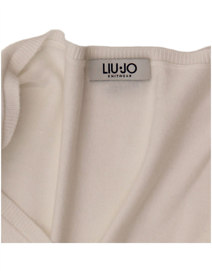 Liu Jo - Cárdigan para mujer, talla 10, color blanco