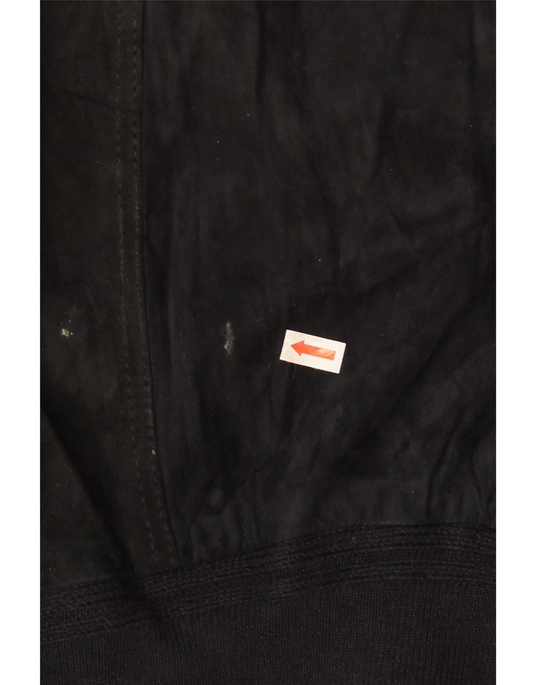 Vintage hombres ante bomber chaqueta Reino Unido 36 pequeño cuero negro