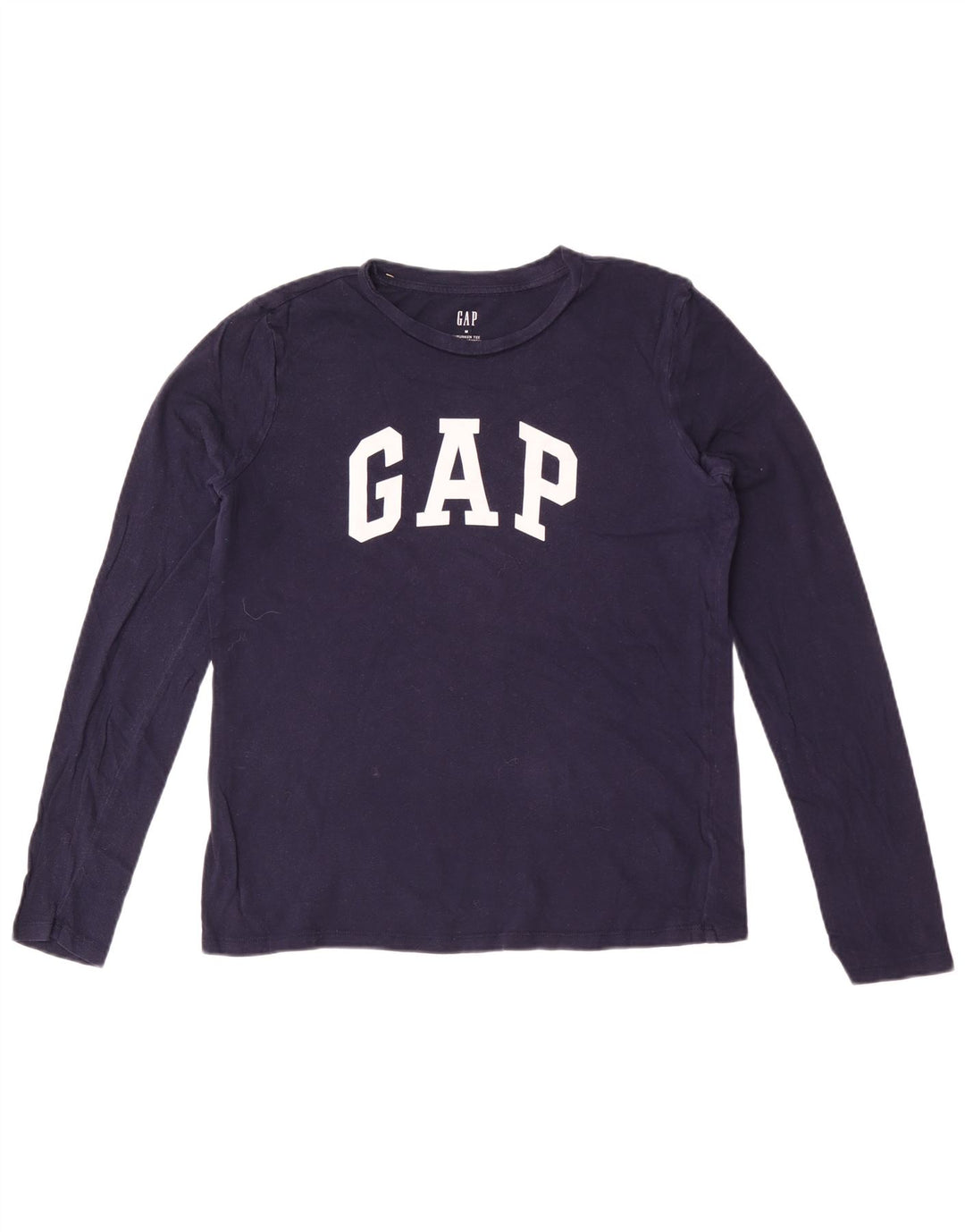 Gap Mujer Gráfico Top Manga Larga UK 44 Medio Azul Marino