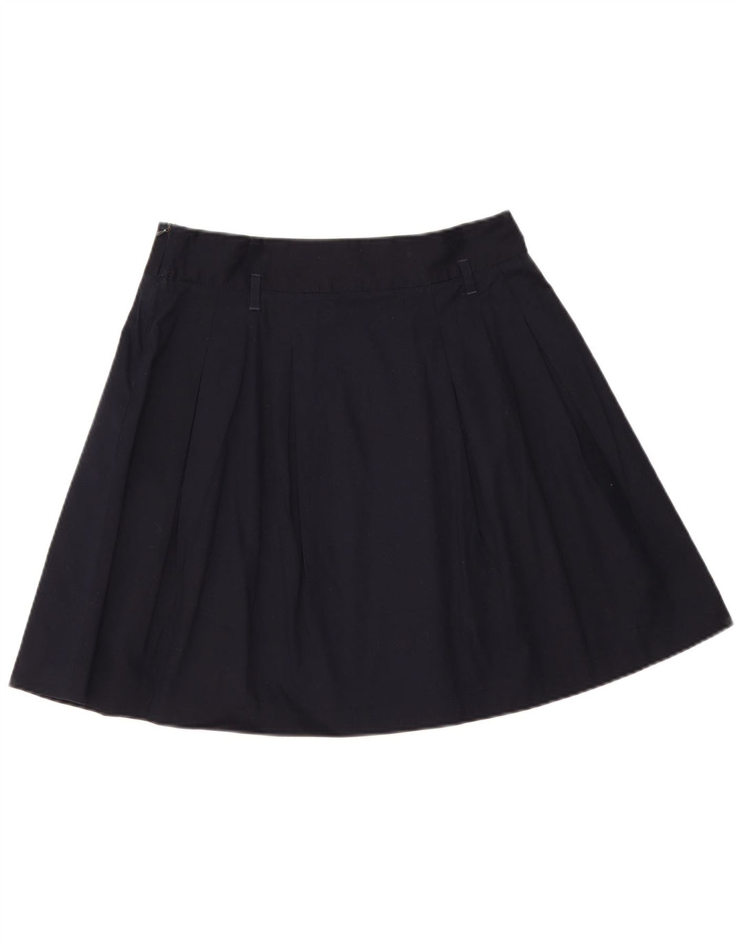 Zara Mujer Falda Acampanada Grande W32 Algodón Azul Marino