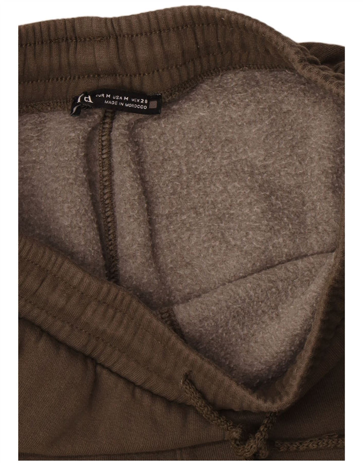 Zara Mujer Pantalones De Chándal Cargo UK 42 Medium Caqui Algodón