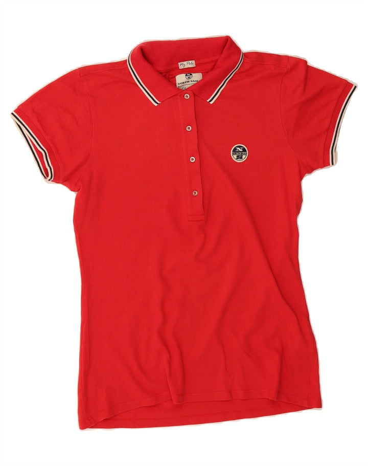 NORTH SAILS Polo para mujer UK 44 Grande Algodón rojo