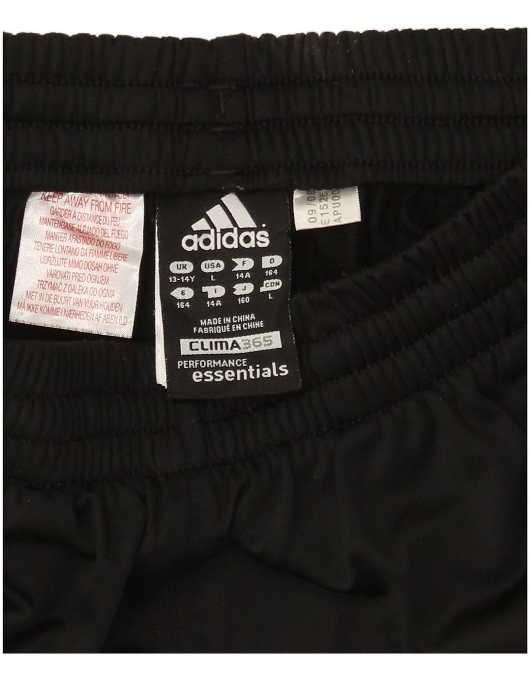 Adidas Chicos Clima 365 Pantalón Chándal 13-14 Años Negro Poliéster