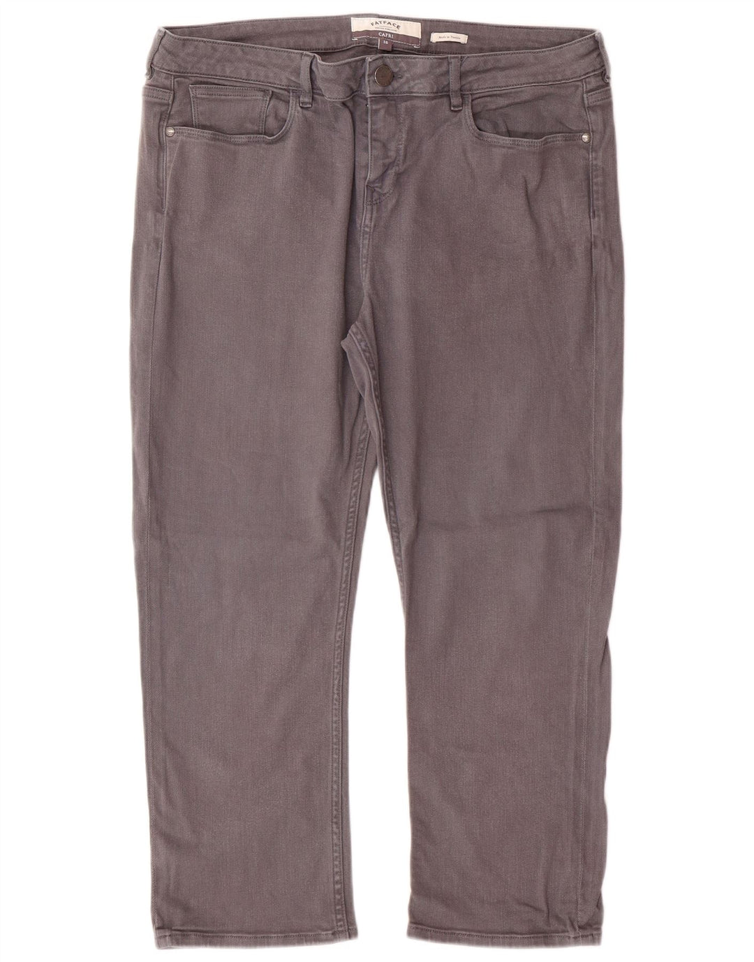 FAT FACE Vaqueros capri para mujer US 16 2XL W36 L24 Algodón gris