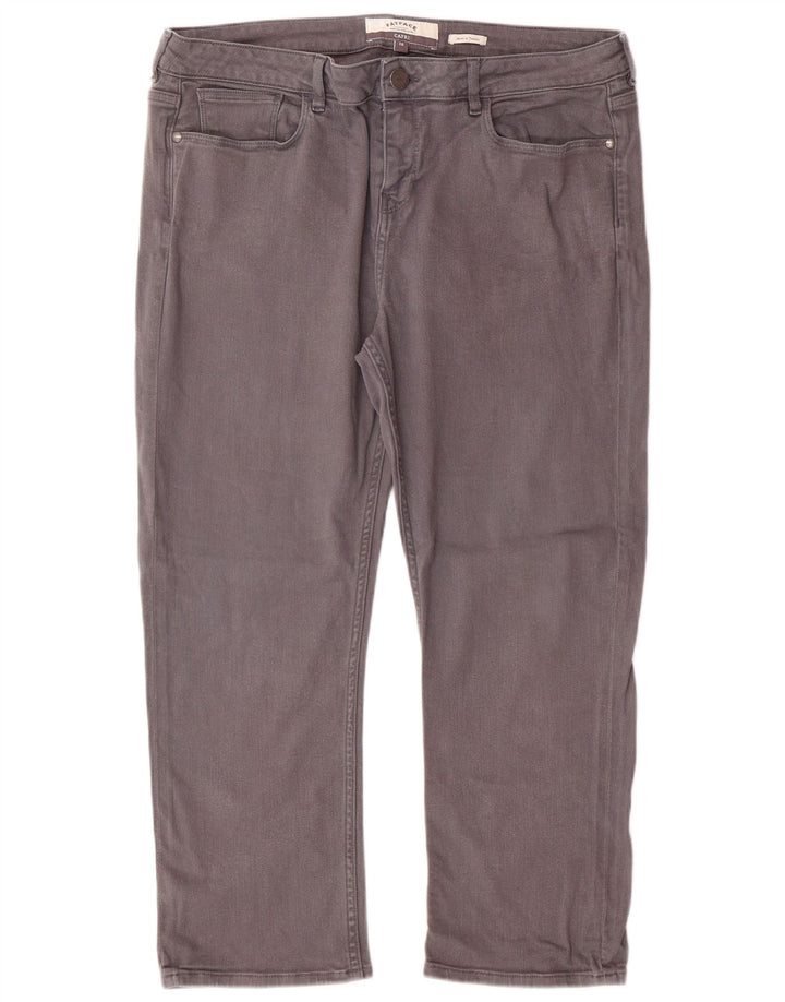 FAT FACE Vaqueros capri para mujer US 16 2XL W36 L24 Algodón gris