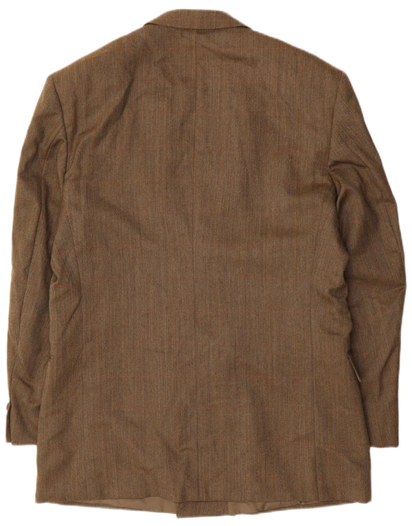 City Time Chaqueta tipo blazer con doble botonadura para hombre IT 50 Large Lana marrón