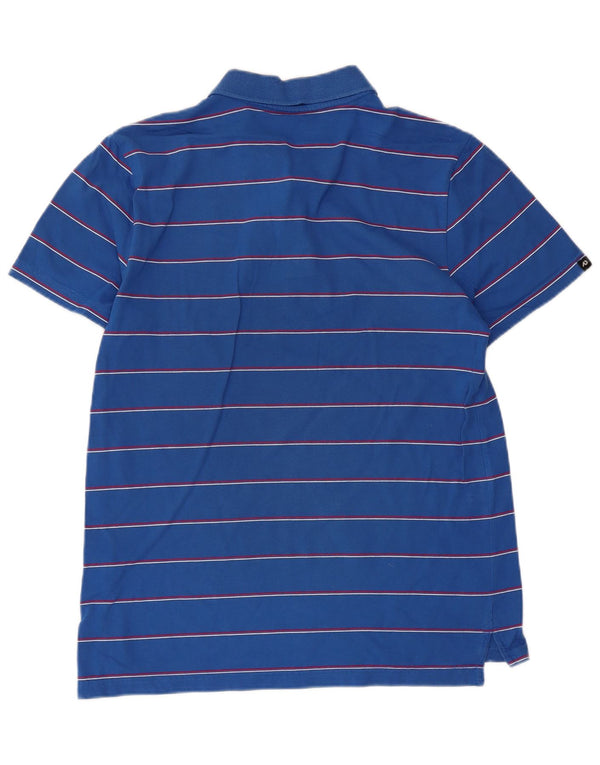 Nike Polo Hombre UK 38/40 Medium Azul Rayas