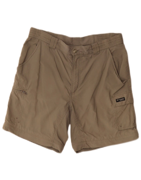 Columbia Shorts Cargo Mujer Medium W30 Poliéster Caqui
