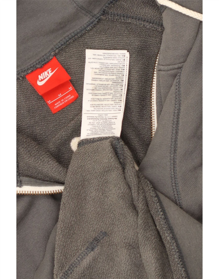 Nike Sudadera con capucha y cremallera gráfica para hombre Algodón gris medio