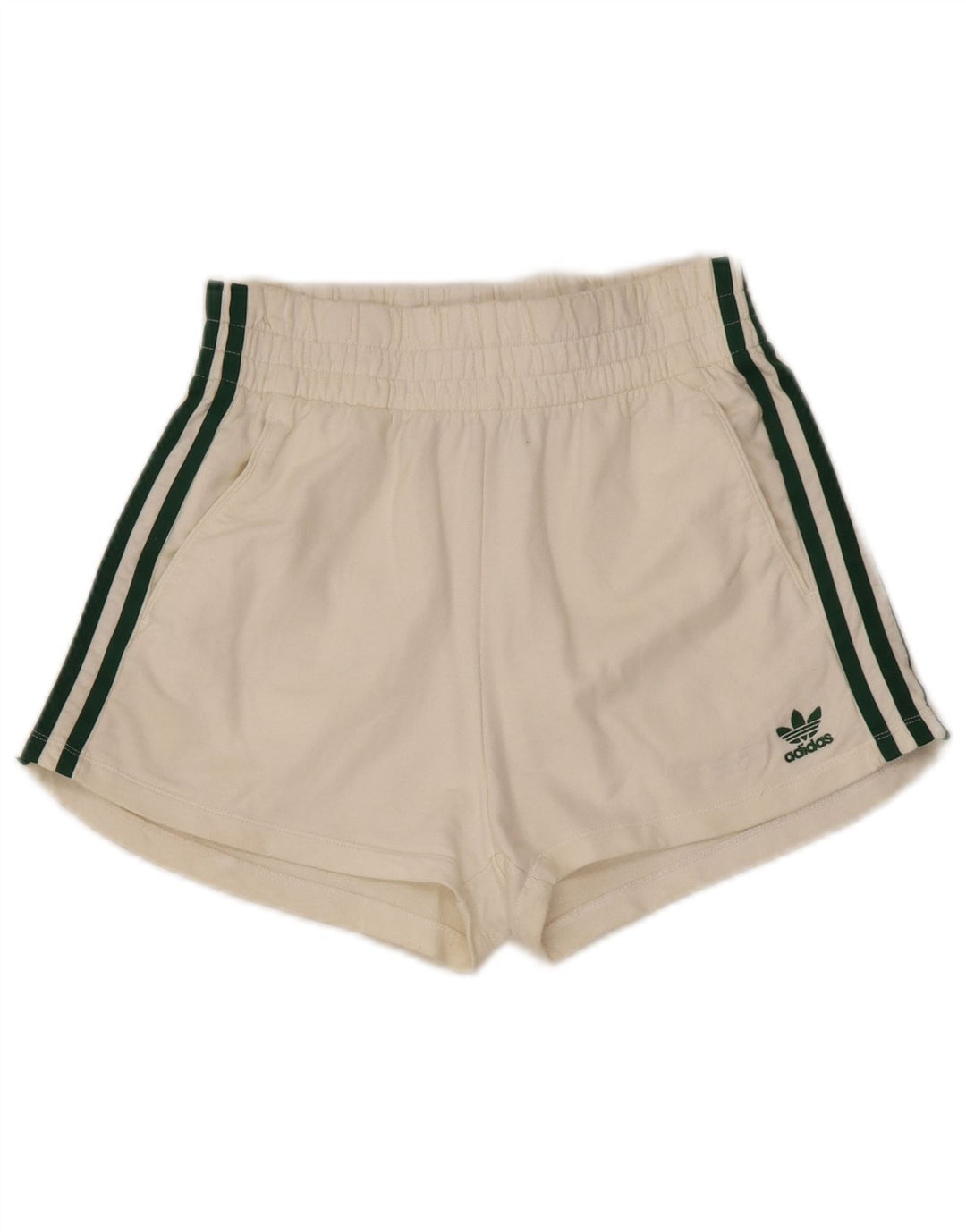 Adidas Pantalones cortos deportivos para mujer UK 10 Small White Cotton