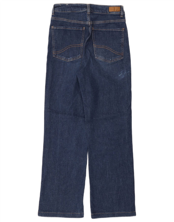 FAT FACE Vaqueros Elise de pierna ancha para mujer UK 8 Small W28 L28 Azul marino