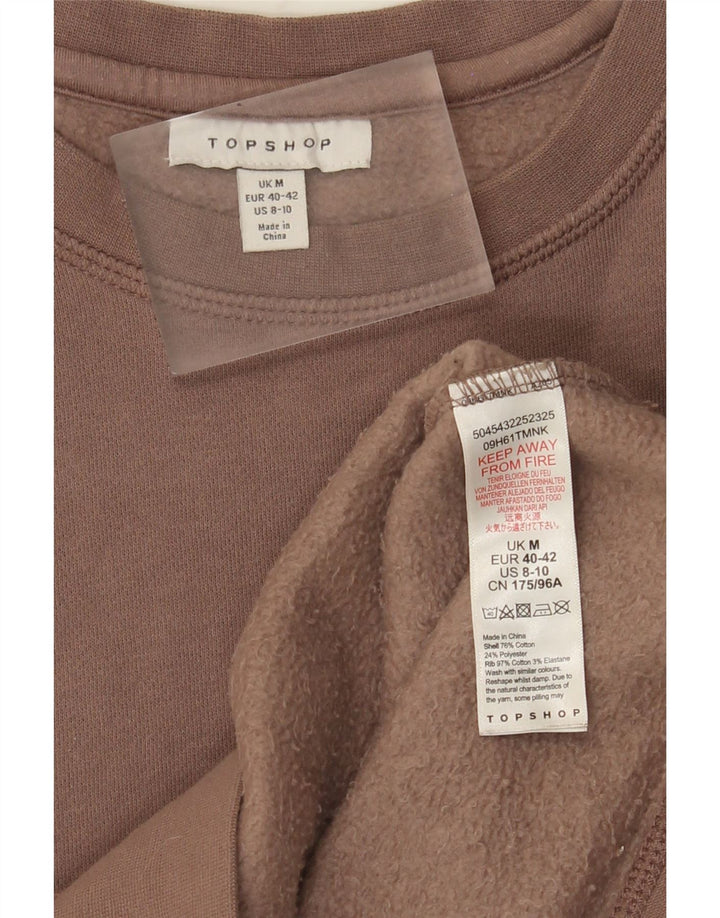 Topshop Sudadera para mujer Jumper UK 44 Algodón marrón medio