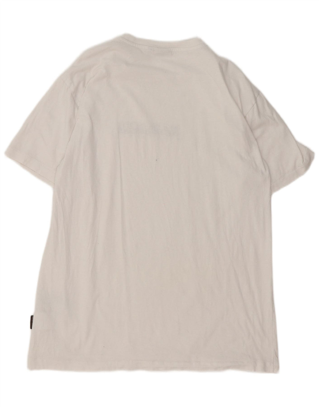 Napapijri Camiseta gráfica para hombre Top Medium White Cotton