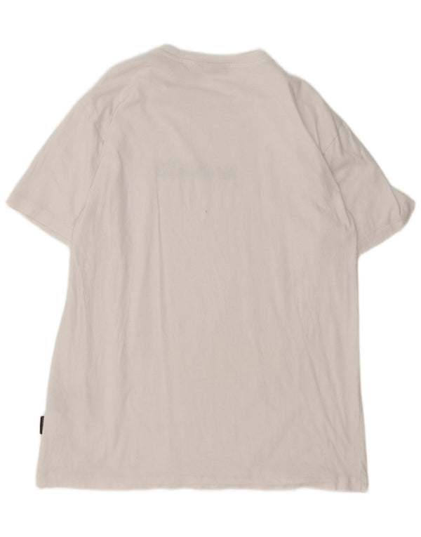 Napapijri Camiseta gráfica para hombre Top Medium White Cotton