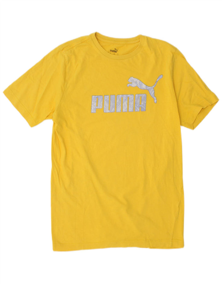 PUMA Camiseta gráfica para hombre Top Small Yellow