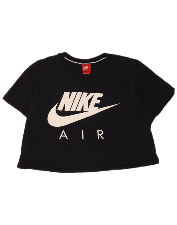 Nike Camiseta corta gráfica para mujer UK 46 Grande Algodón negro