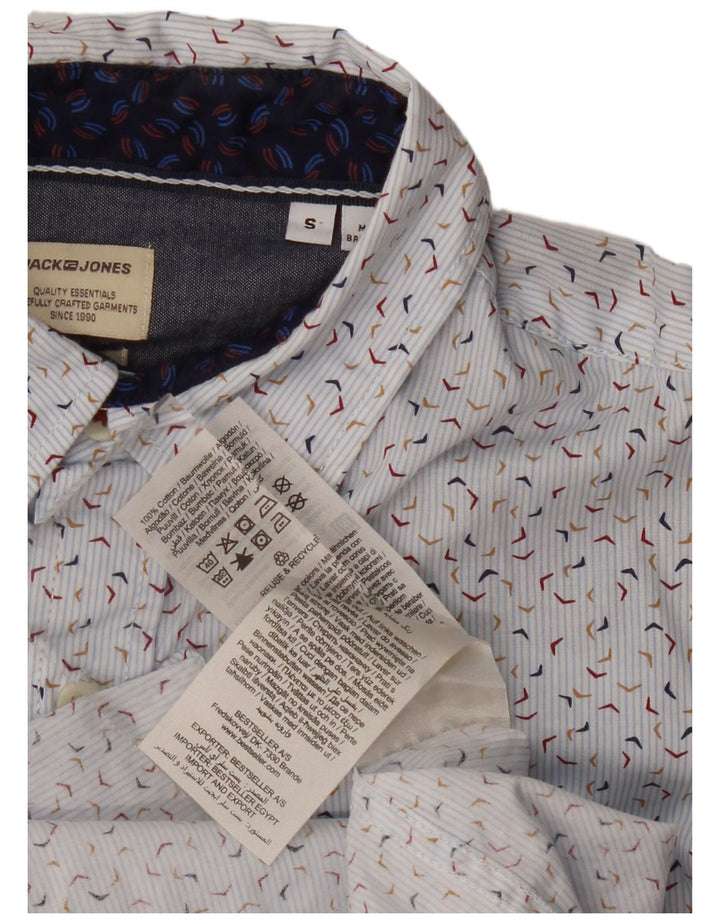 Camisa Jack & Jones Hombre con Estampado Abstracto Small Azul Algodón