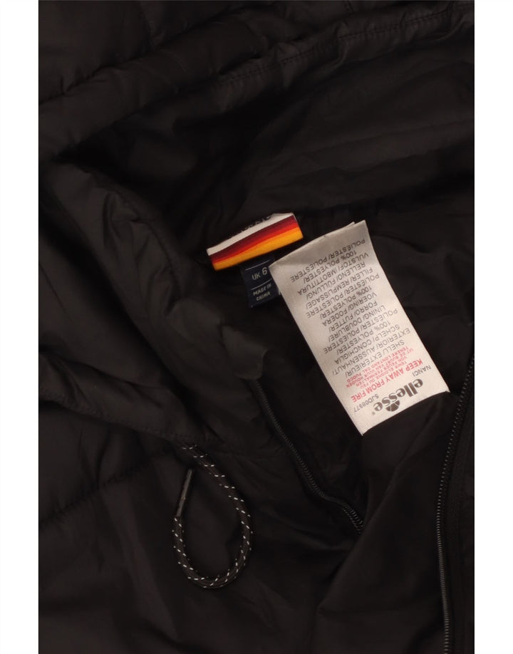 Chaqueta acolchada con capucha y corte extragrande para mujer Ellesse UK 6 XS Poliéster negro