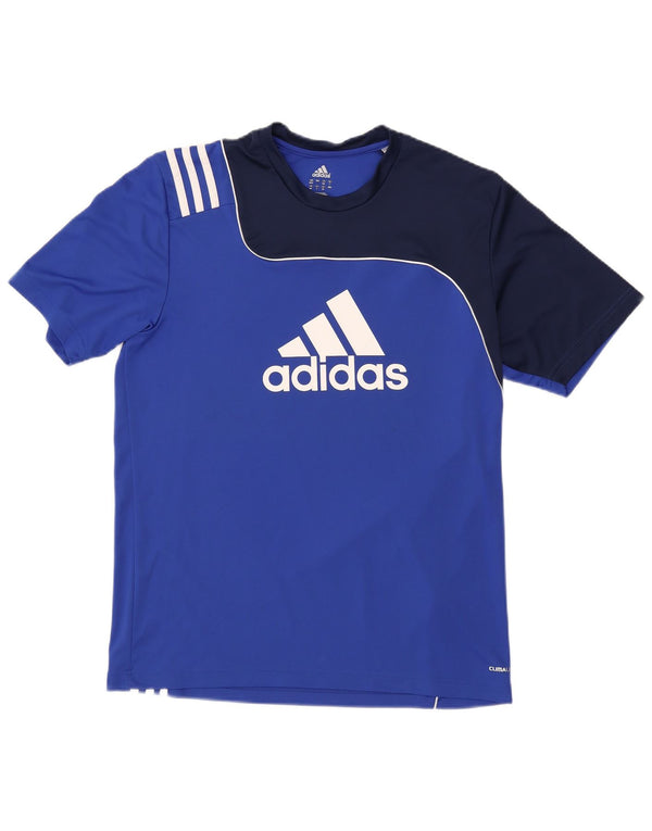 Adidas Mens Climalite Graphic Camiseta Top UK 42/44 Grande Azul Colorblock