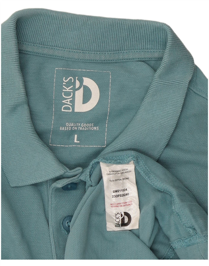 DACK'S Polo para hombre de algodón azul grande