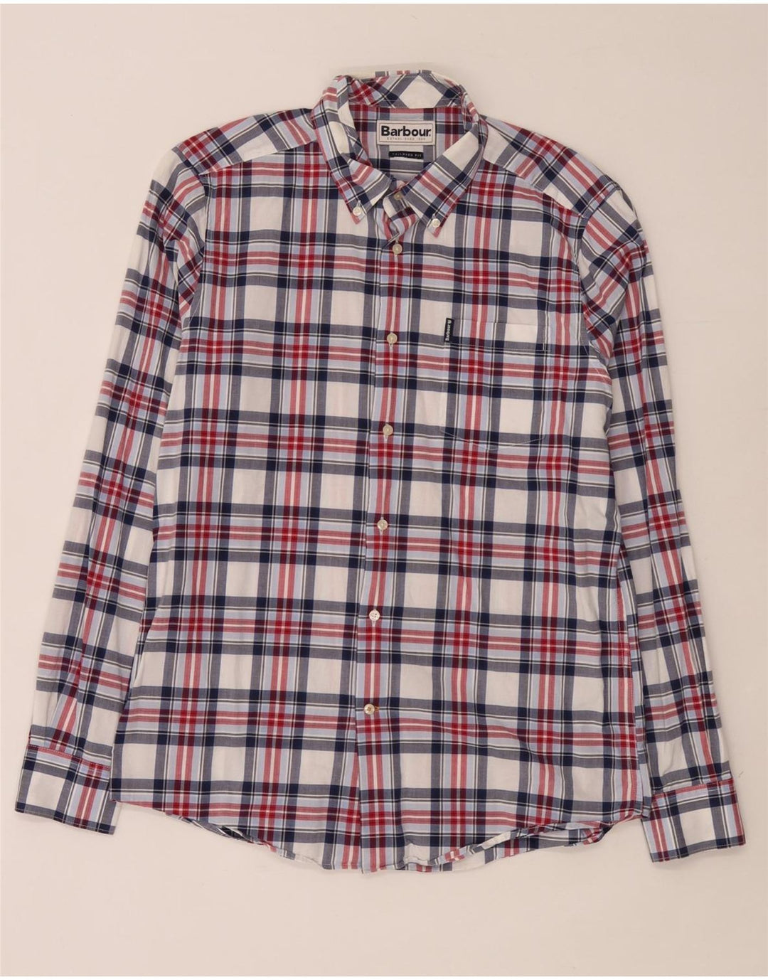 Barbour Camisa Entallada De Algodón A Cuadros Multicolor Mediano Hombre