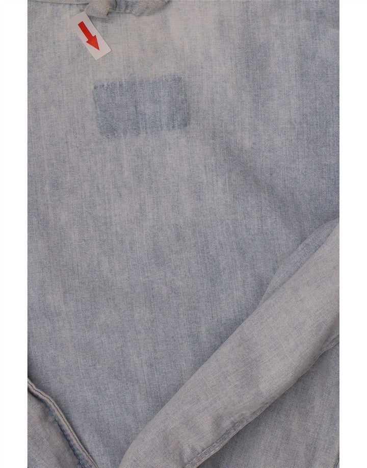 Vintage hombres bomber denim chaqueta Reino Unido 36 pequeño azul