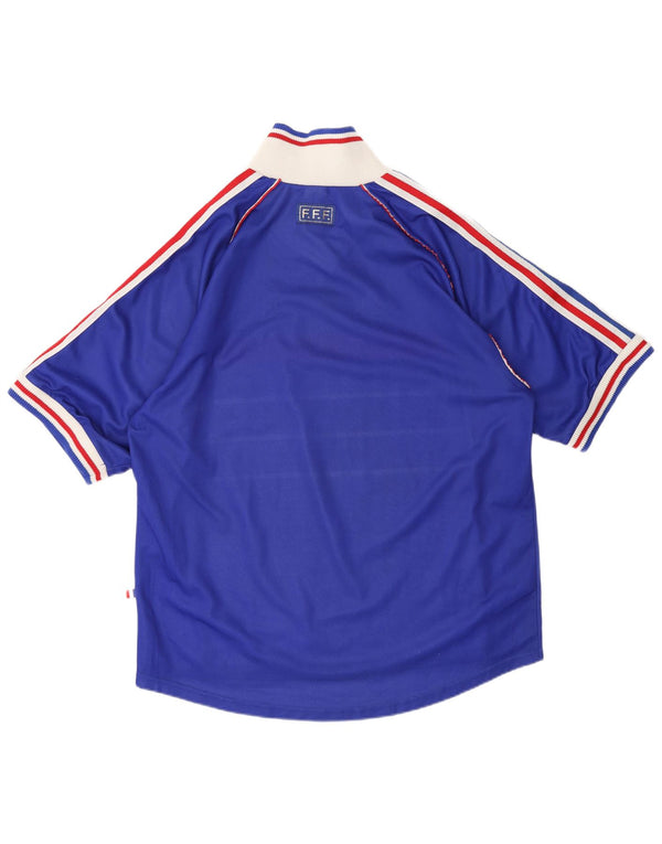 Adidas Hombre Francia Local 1998 Camiseta De Fútbol XL Azul Colorblock Poliéster