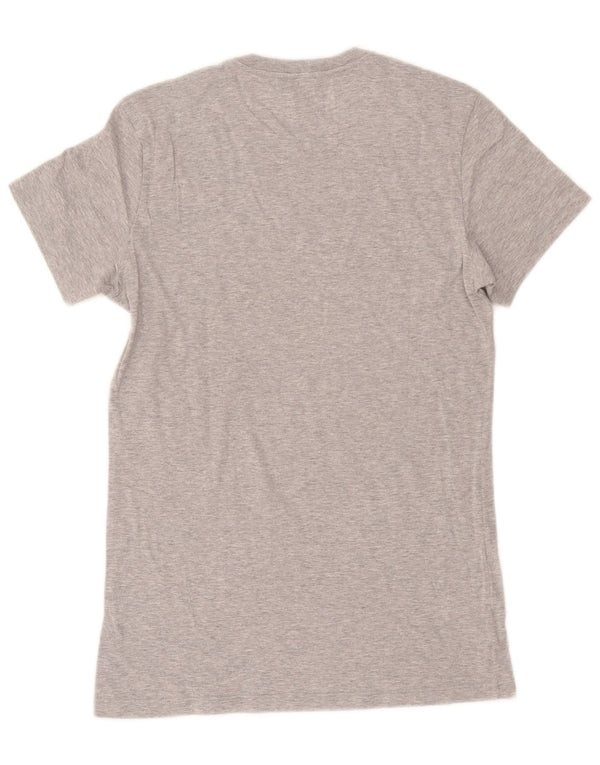 Sisley Camiseta gráfica para hombre Top pequeño de algodón moteado gris