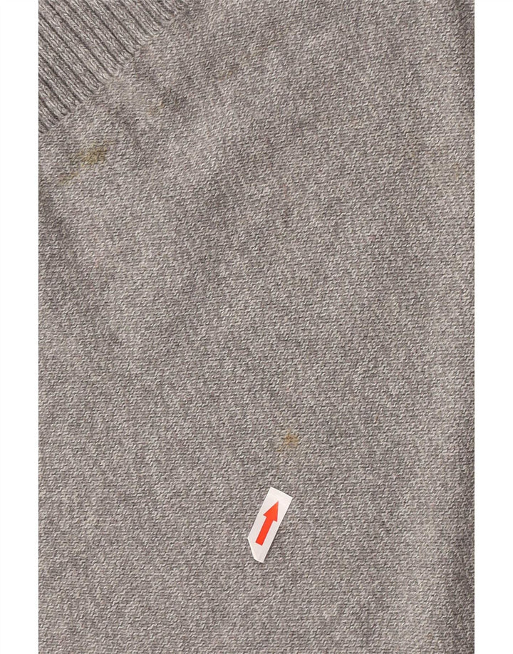 Jack & Jones Hombre Zip Neck Jumper Sweater Small Gris Algodón