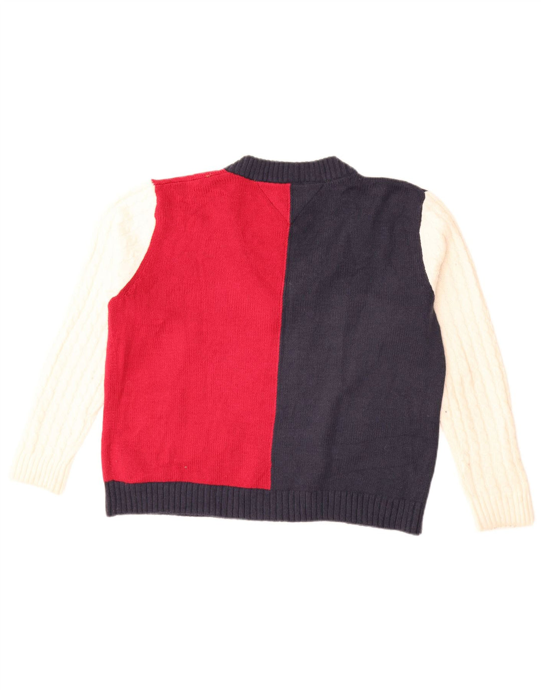 Tommy Hilfiger Suéter gráfico con cuello en V para mujer UK 40 Medium Multicolor